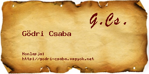 Gödri Csaba névjegykártya